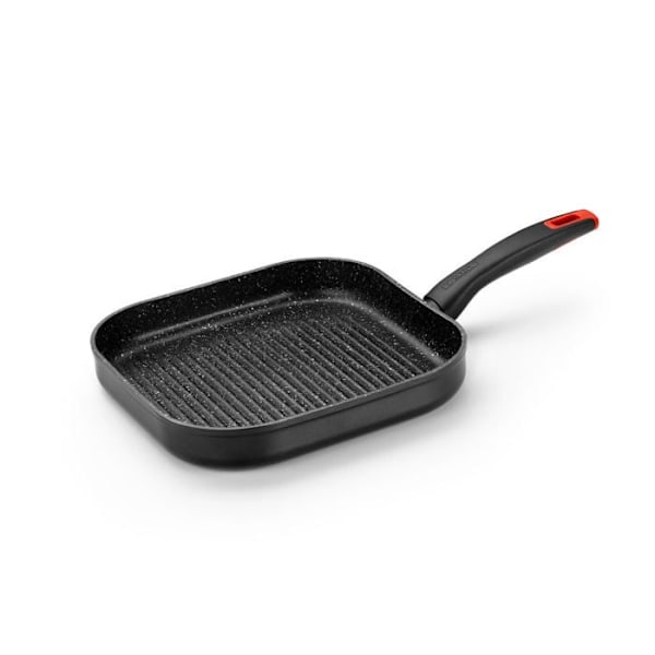 MONIX Titan Rock | 28 cm viirullinen grilli, valssattu alumiini, täysinduktiopohja, sisä- ja ulkopintojen tarttumaton, yhteensopiva