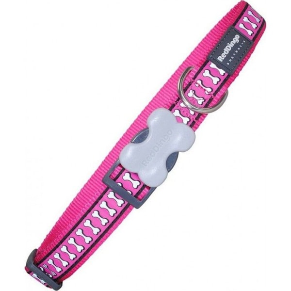 Röd Dingo Reflex Hundhalsband - Unik Fuchsia Fuchsia