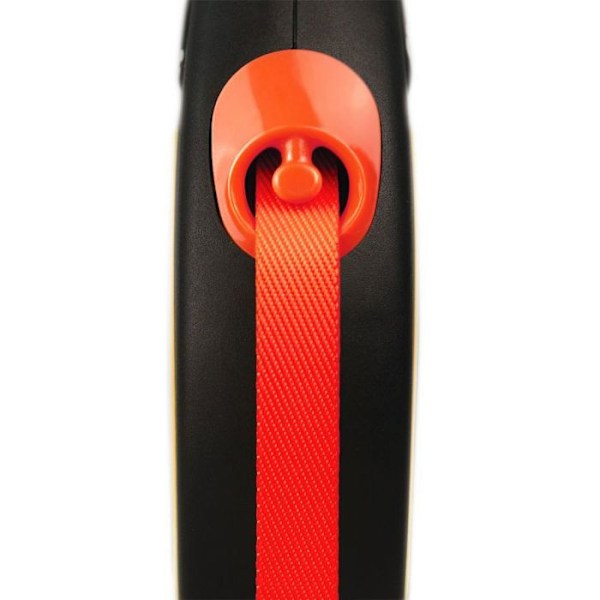 Snor - FLEXI - Ny Neon M Tape - 5 m - Sort/Orange - Reflekterende svart/orange