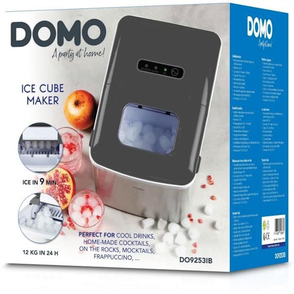 Jääkone - DOMO - DO9253IB - 1,8 litraa - 120 W - Jäätelöt 9 minuutissa Rustfrit stål