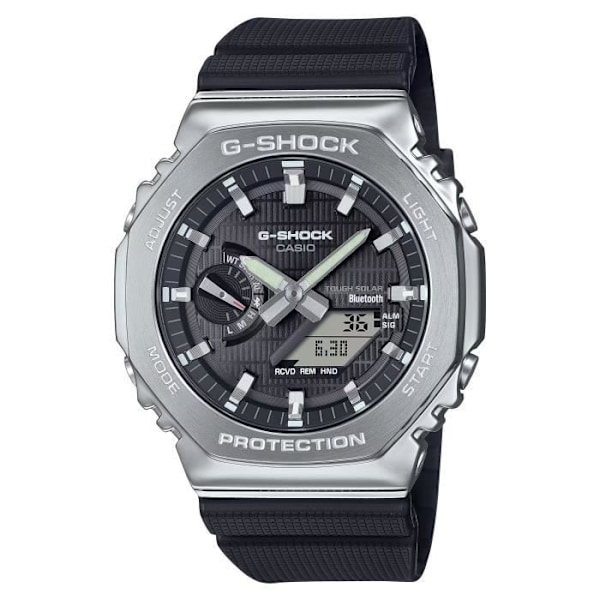 Casio Ur - Mænd - GBM-2100-1AER - Vandtæt 20 Atm - Dobbelt visning - Sorte plastikrem Svart