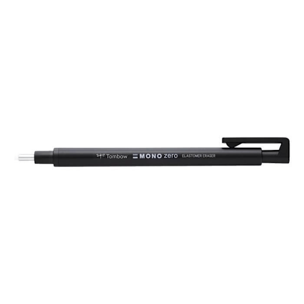Sæt med 5 MONO zero klassiske gummipenner, rund spids 2,3 mm sort