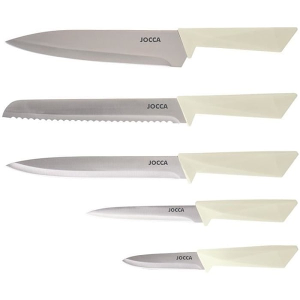 Set med 5 knivar - JOCCA - Block i polypropen - Beige Beige