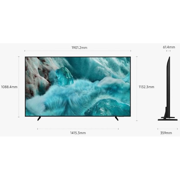 Samsung TQ85Q7F - TV QLED 85" (216 cm) - 4K UHD 3840x2160 - HDR10+ - Älykäs TV - Pelikeskus - 3xHDMI - WiFi