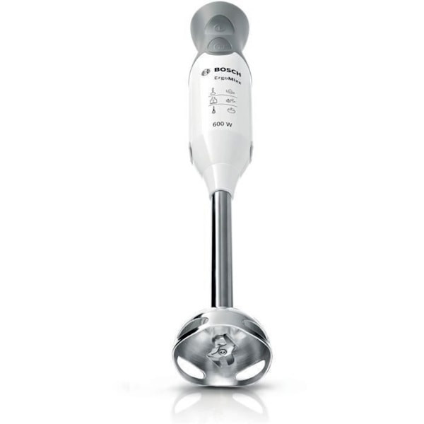 BOSCH MSM66150 ERGOMIXX stavblender - Aftagelig fod i rustfrit stål, 600W, 12 gear + turbo
