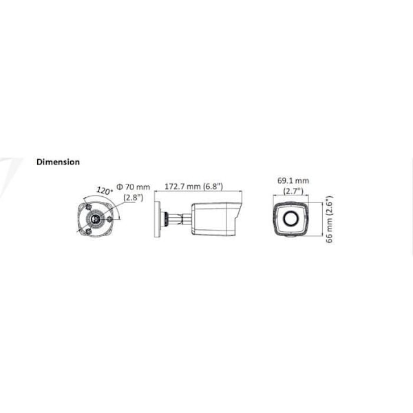 HIKVISION DS-2CD1021-I(2.8mm)(F) N/A N/A 1920 x 1080 pixels overvågningskamera