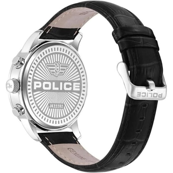 Ur - POLICE - Raho PEWJK2228202 - Quartz - Sort Læder - 44mm Stålkasse Mörkblå