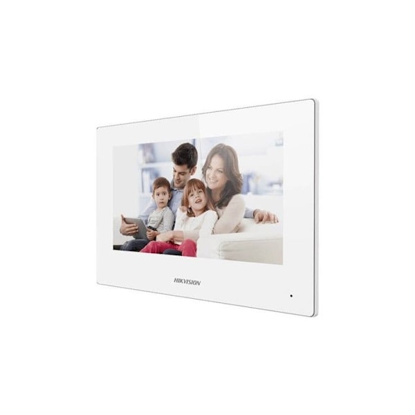 Touchscreen IP video monitor 7" 2 wires white - Hikvision