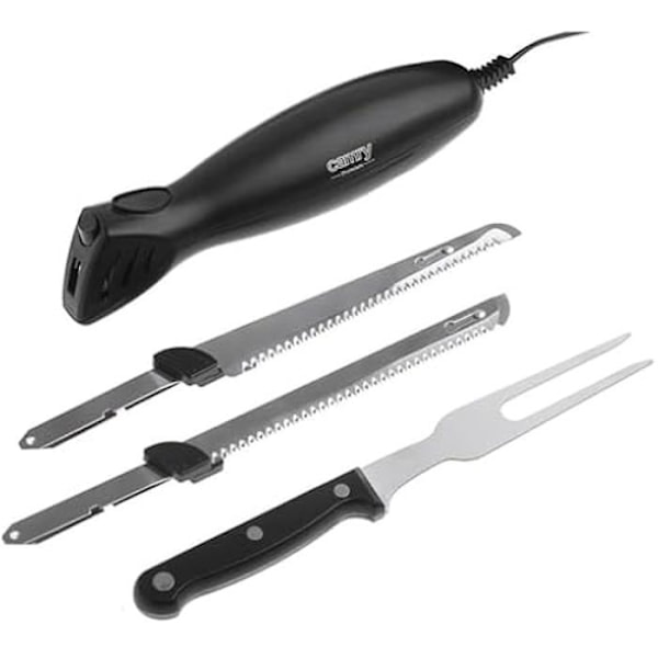 Elektrisk kniv - CAMRY - CR 4513 - Rustfrit stål - 2 sæt knive - Opbevaringsboks Vit