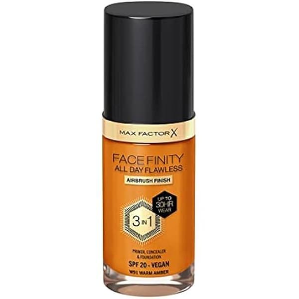 Foundation - MAX FACTOR - Facefinity All Day Flawless - W91 Warm Amber - 30 Ml - SPF 20 Varm rav