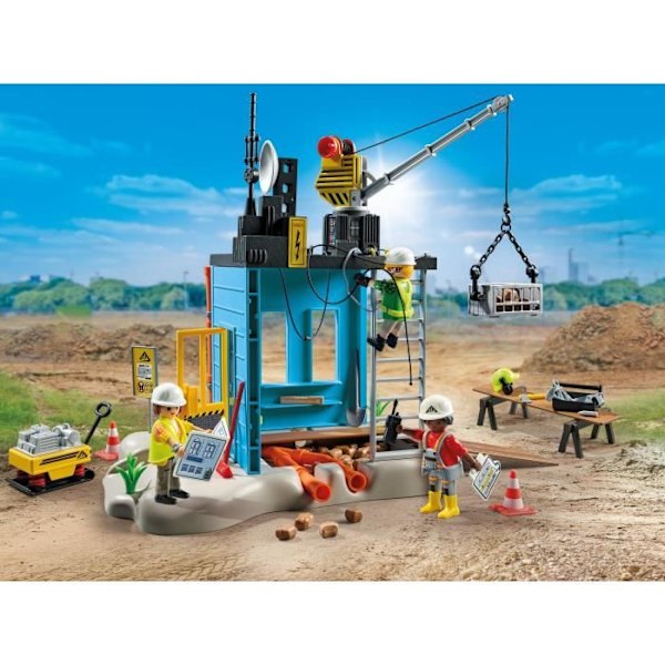 PLAYMOBIL - 71650 - Työntekijät ja rakennustyömaa Flerfärgad