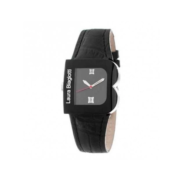 Damklocka - Laura Biagiotti - LB0037L-01 - Kvarts - Läder - 33 mm Svart