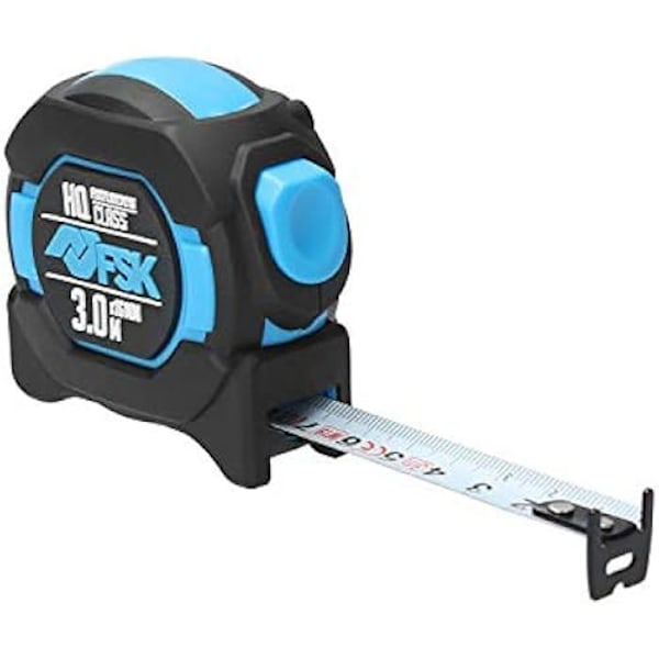 Flexometer - FERRESTOCK - HQ - 3 m - 16 mm - Nylon - Blå Blå