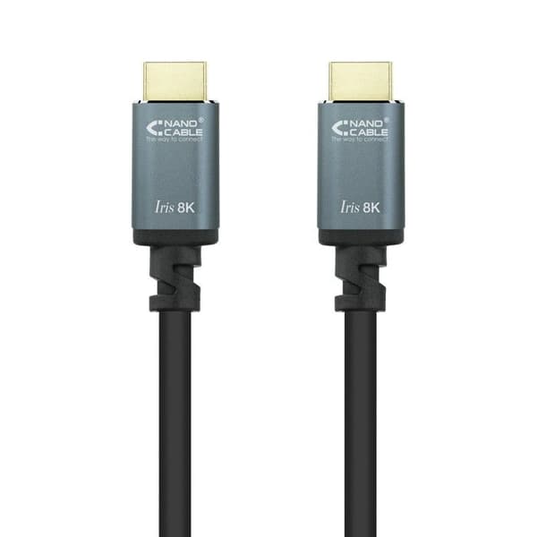 NANOCABLE 10.15.8001 - HDMI 2.1 IRIS 8K -kaapeli, 1,0 m, musta