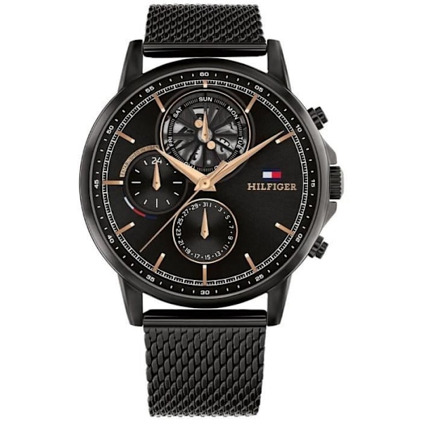 Ur - Tommy Hilfiger - 1710610 - Rustfrit stål - Kvarts - Vandresistens 5 ATM Ionic Belagd Tunn Svart