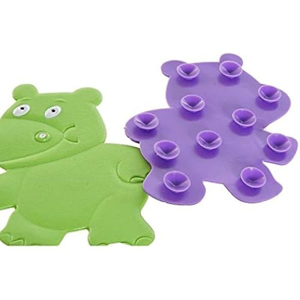 Badmatta - DKD Home Decor - Set om 2 - Grön PVC - 10 x 1 x 13 cm - Flerfärgad Flerfärgad