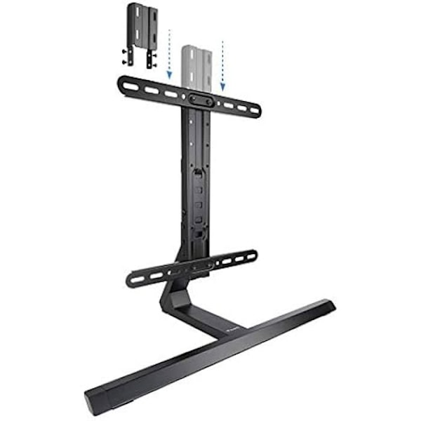 Tooq DB3265F-B bordstativ i aluminium til 32"-65" skærme Højdejusterbar med sort ben