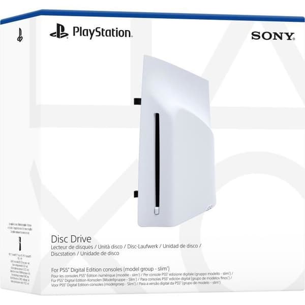 Diskafspiller kun til PS5 SLIM digital edition konsol Hvid og Sort