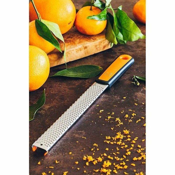 Skræller - Skræller - Zester - Rivejern BH - A195025 - Effektivt Zester rivejern i rustfrit stål orange
