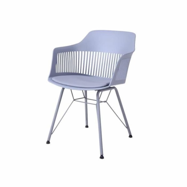Stol - Metall - Ljusgrå - Ergonomisk - Modern - 56 x 53 x 81 cm