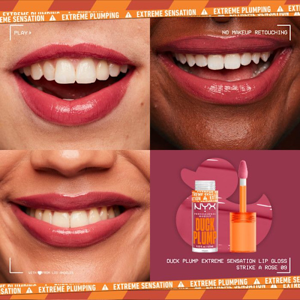 NYX Professional Makeup Plumping Gloss - Strike A Rose -huulilakka - Erittäin pigmenttinen ja erittäin kiiltävä Rosa