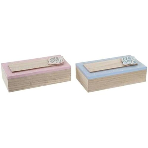 Dekorativa lådor - HEMINREDNING - Set med 2 - MDF-trä - Flerfärgad - 22 x 6 x 9 cm Flerfärgad