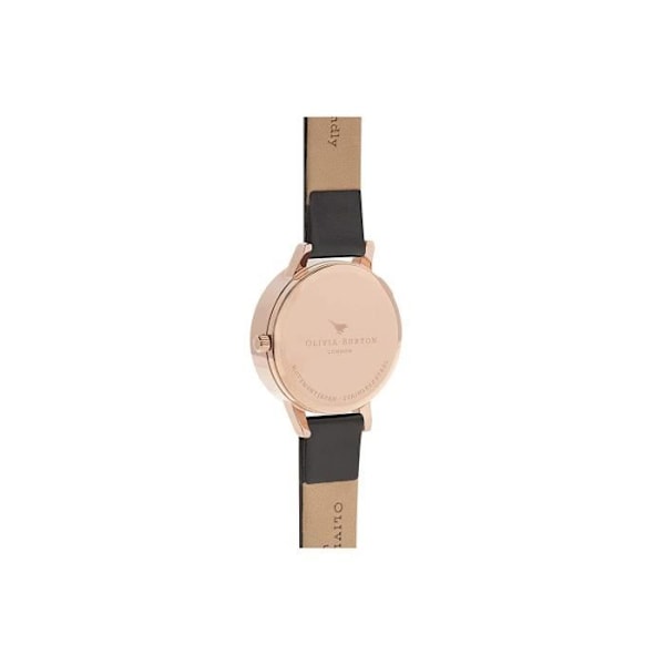 Klocka - Olivia Burton - OB16CH06 - Svart urtavla - Armband i äkta läder - Quartz 30mm Svart, roséguld