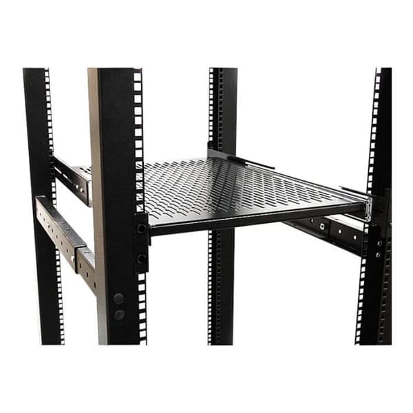 STARTECH skydehylde til 2U serverrack - Justerbar dybde 48 cm - 23 kg - Koldvalset stål (CRS) - 22,68
