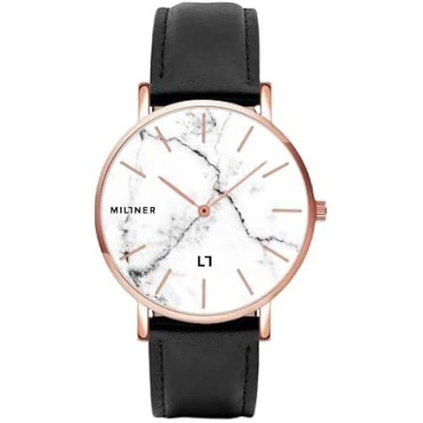 Ur - MILLNER - Camden - Unisex - Japansk kvarts - 39 mm - Sort marmor Vit marmor