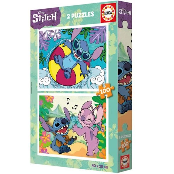 Puzzle - EDUCA - 19998 - 2 x 100 brikker - Tegnefilm - Blandet - 6 år og ældre
