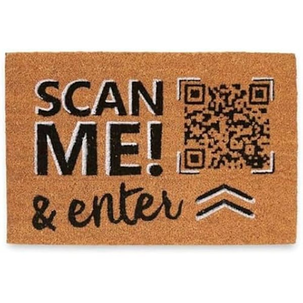 Ovimatto - LAHJAKORJAUS - Scan Me! - Monivärinen - Luonnonkuidut - 60 x 40 cm Flerfärgad