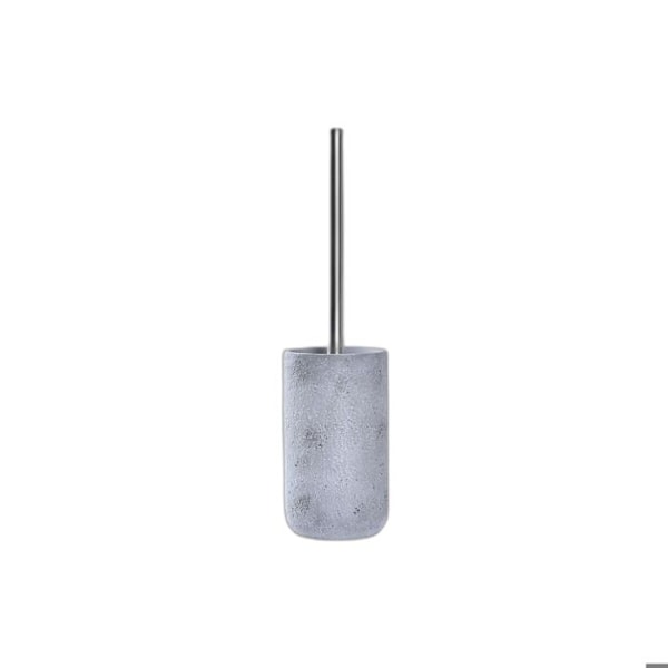 Toiletbørste - DKD Home Decor - Beton og Rustfrit Stål - Skandinavisk Design - 10x10x40 cm grå/silver