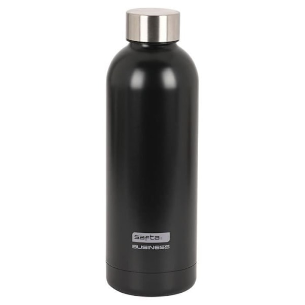 Isolationsflaske - SAFTA - Business 'Sort' - Rustfrit stål - 500 ml - Unisex Svart