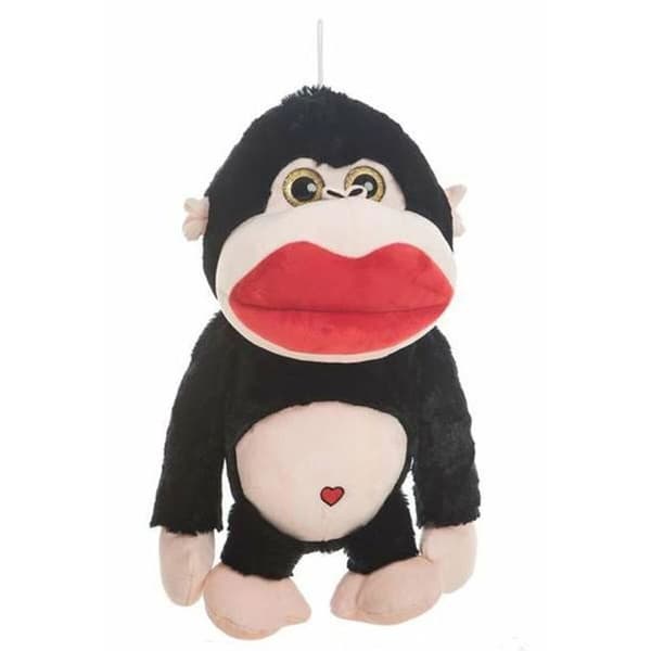 Jouet en Peluche - Baiser - Singe - 35 cm - Sort - Til Børn Sort