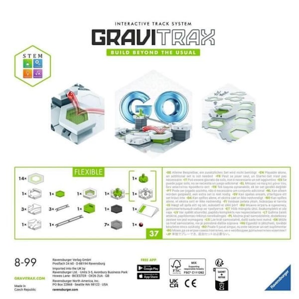 Gravitrax GO Flexibel-Marmorkrets-Konstruktionsspel-Från 8 år-23705 - Ravensburger Flerfärgad