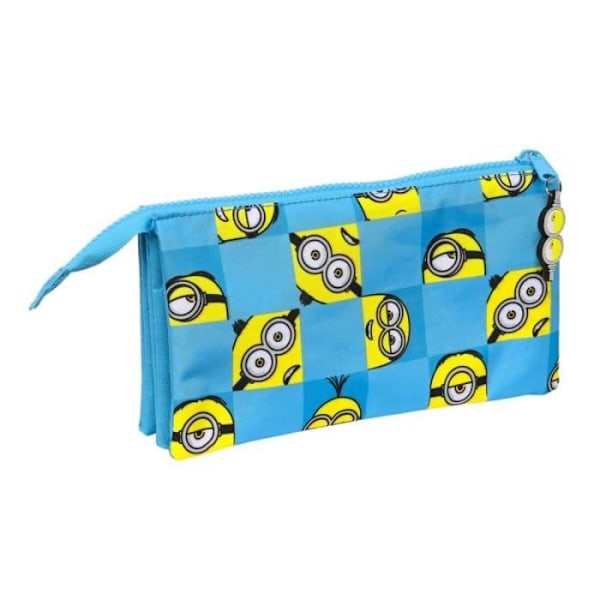 Koululaukkutarvikkeet - Minionit - Minionstatic - Sininen - 22 x 12 x 3 cm - 3 Osastoa Blå