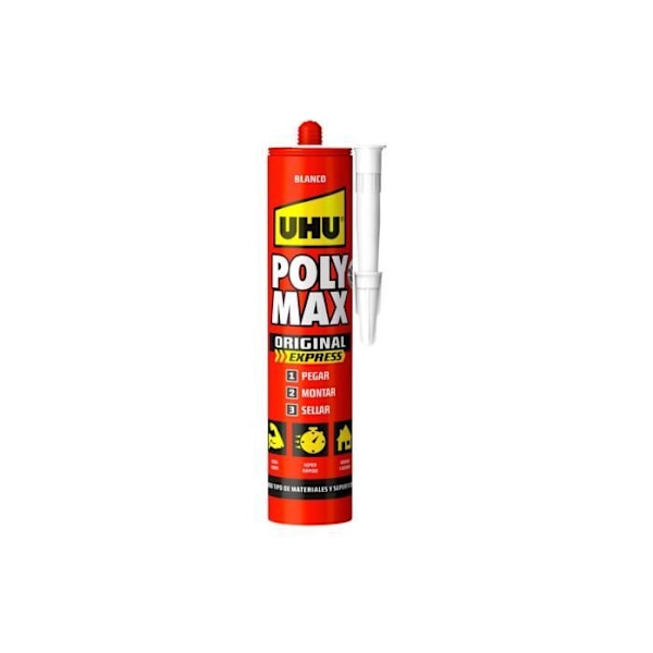 Klæbemiddel - Uhu - Poly Max® Express - Hvid - 425g - Superhurtig og ekstra stærk