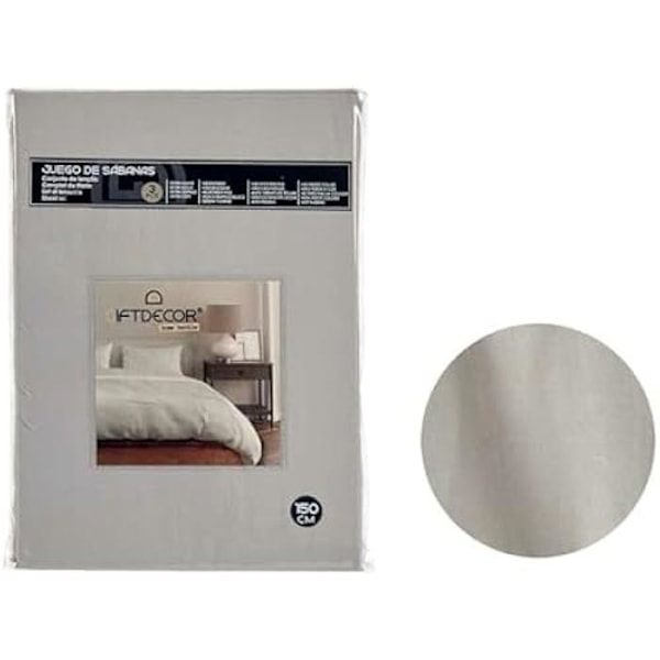 Sengesæt - Gaveindretning - Grå - 3 stk - 150 x 200 cm - Syntetisk - Soveværelse Flerfärgad