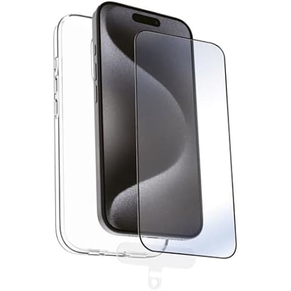 Cover - MUVIT - iPhone 16 Pro - Beskyttelse i hærdet glas - Sort farve - Hård Sort