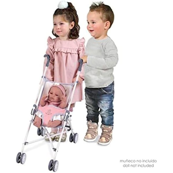 Dockvagn för dockor - DE CUEVAS TOYS - 90086 - Rosa - Fällbar - För dockor upp till 48 cm Rosa