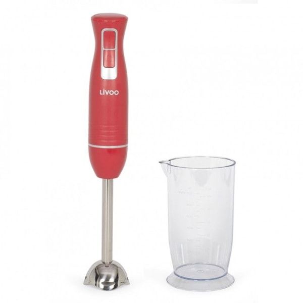 Nedsænket blender med skål - Livoo - DOP245R - Chili rød