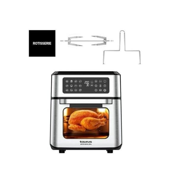 Elektrisk frituregryde - TAURUS - DIGITAL GRILL - Uden fedt - Variabel temperatur - Sort