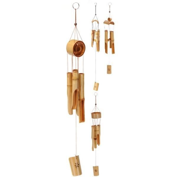 Bambu tuulikello - Setti 4 - 6x10x75cm