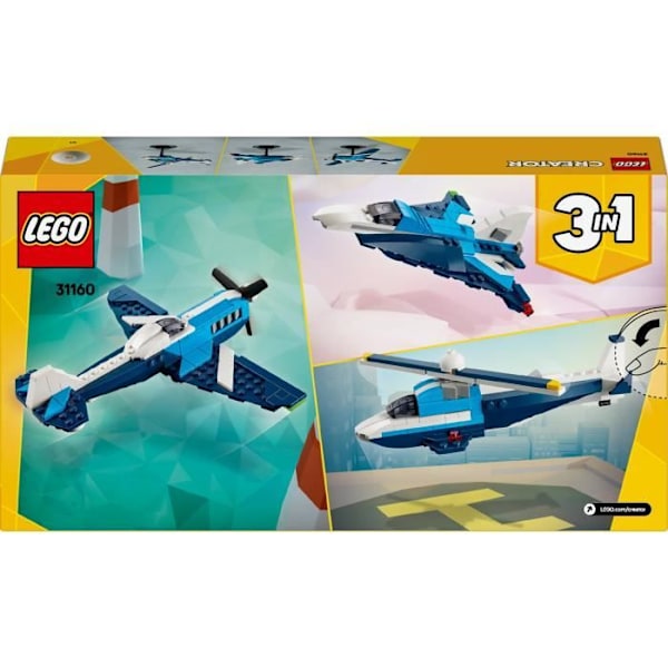 LEGO Creator 31160 3-i-1 fly: racerflyet - Byggespil fra 7 år Flerfärgad