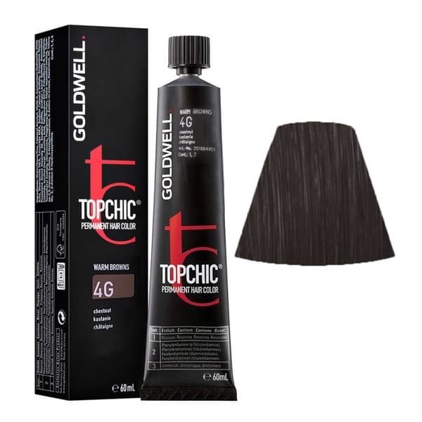 Goldwell Topchic Warm Browns 4G Chestnut Permanent Hårfarve 60ml.