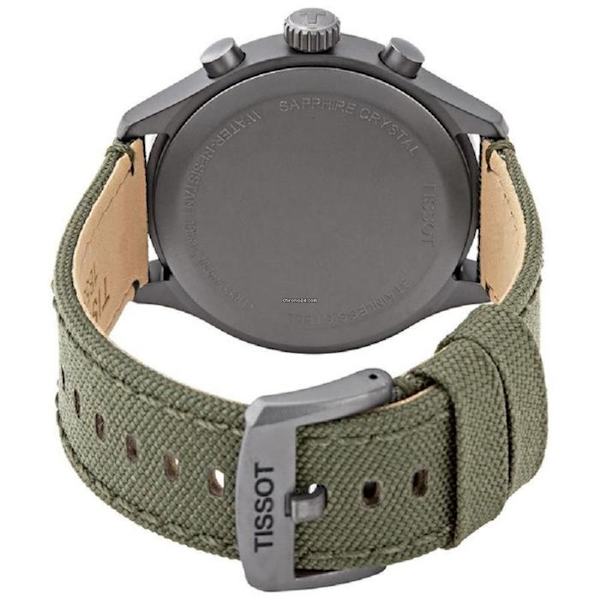 Ur - Tissot - T-Sport Chrono XL - Grå stål - Grønne stof - Kvarts Grågrön