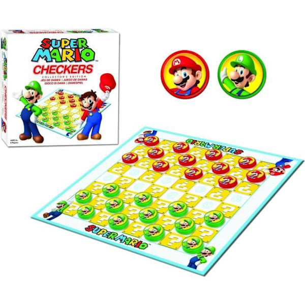 Super Mario Damspil - GOLIATH - Fra 6 år Flerfärgad