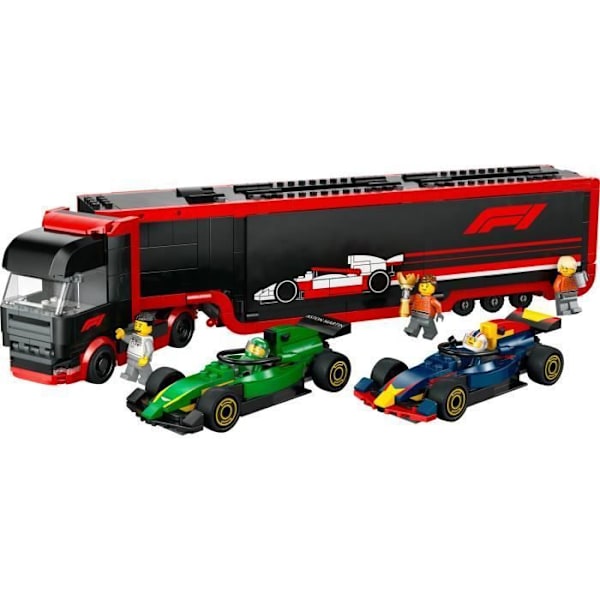 LEGO City 60445 F1-lastbil med F1-bilerne RB20 og AMR24 - Spil til drenge fra 8 år. Flerfärgad