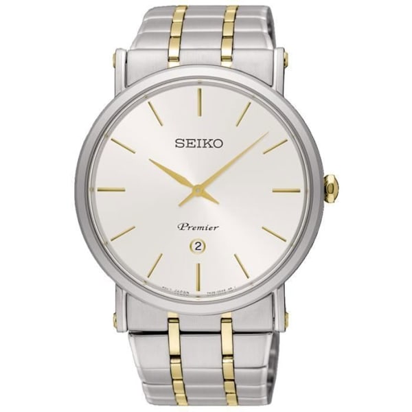Ur - Seiko - Premier SKP400P1 - Kvarts - Analog - Rustfrit stål Grå Vit