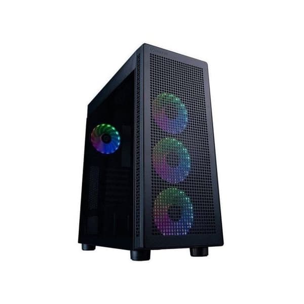 Hiditec H1 Air ARGB Midi Tower Temperet glas USB 2.0 Sort